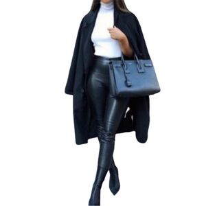 Athleta Gleam All Over Vegan Black Leather Legging Womens, Size Medium